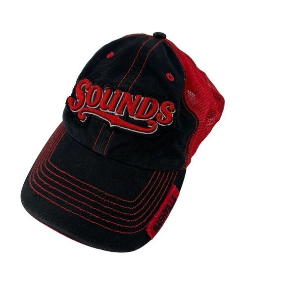 47 Accessories - Nashville Sounds Baseball Cap 47 Brand Minor League Baseball Red Black Mesh Back